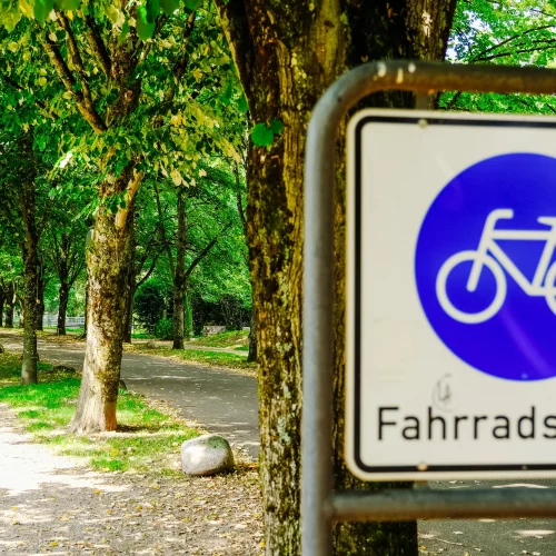 Schild einer Fahrradstraße